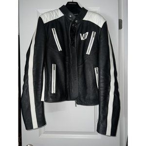 Versace Calf Leather Biker Moto Jacket